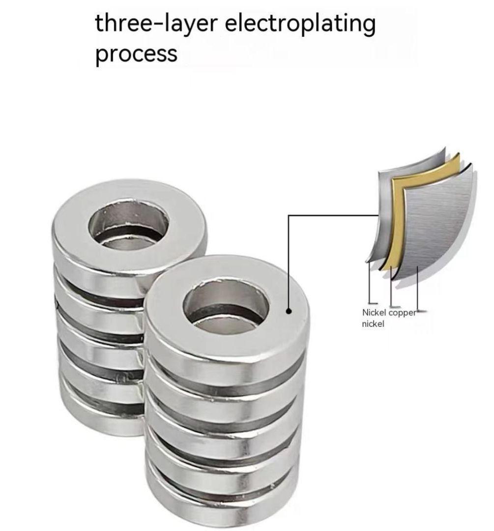 Rare Earth Magnetic Materials N48SH N50M Hole Round Block Arc Permanent Strong Magnet Ndfeb Ring N52 Neodymium/Neodium Magnet