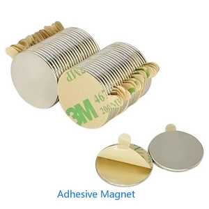 High quality strong magnet wheel n52 neodymium magnet with Double-sided tape self adhesive magnets disc