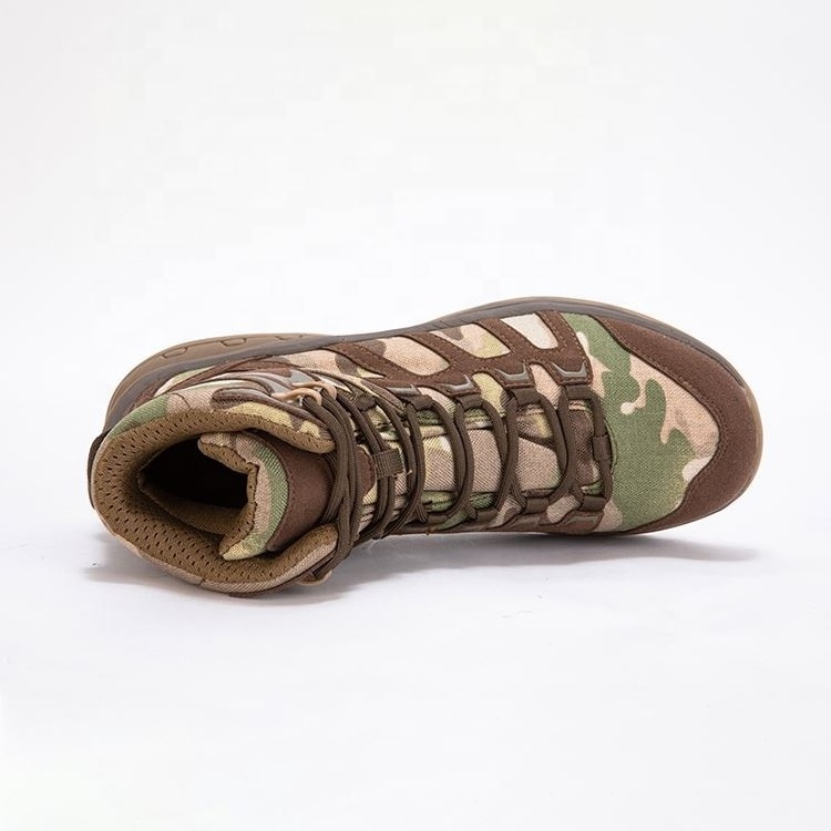 Good Quality Camouflage High Ankle Light Weight Crashproof  Shoes  Tactical Boots Hiking Shoes Men Boots