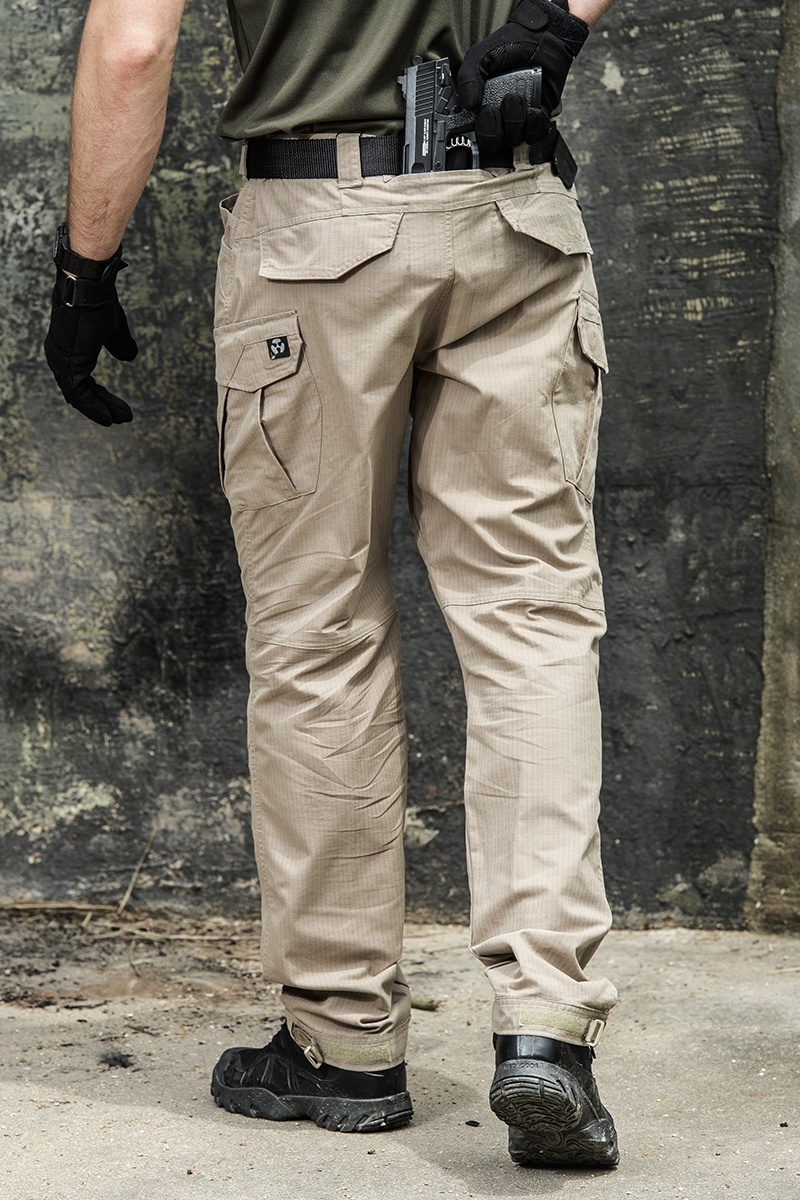 Men's  Waterproof Pants Tactical Olive Combat Pants Hiking Multi Pockets Cargoes Pant Trousers