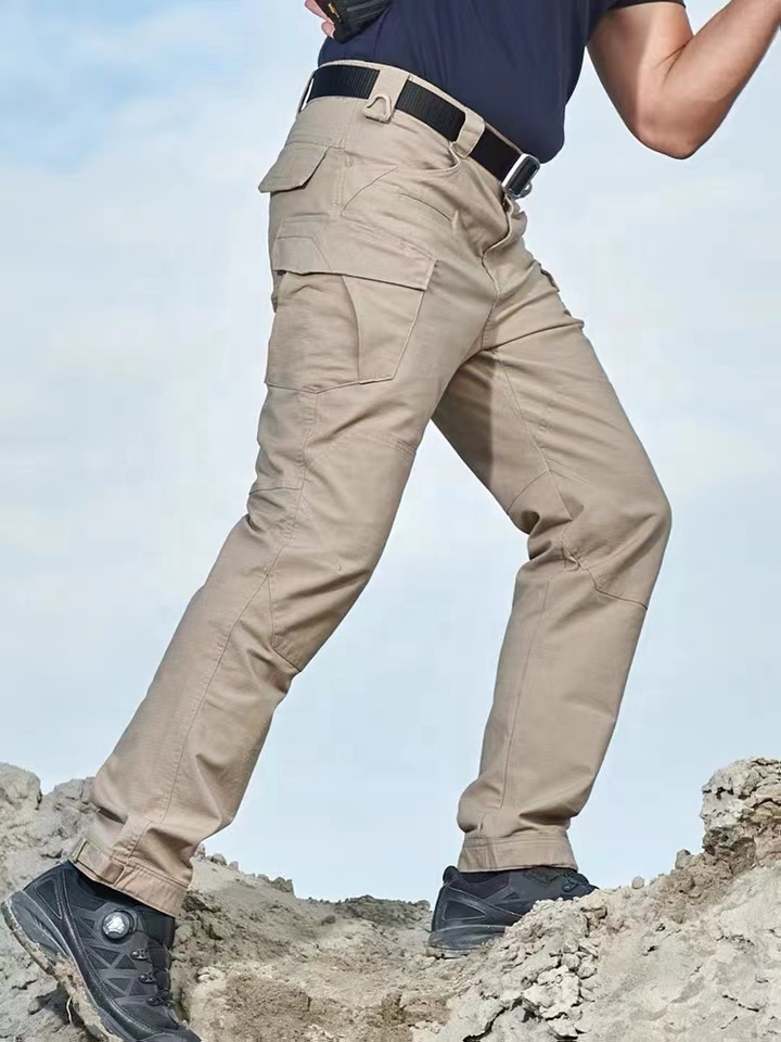 Men's  Waterproof Pants Tactical Olive Combat Pants Hiking Multi Pockets Cargoes Pant Trousers