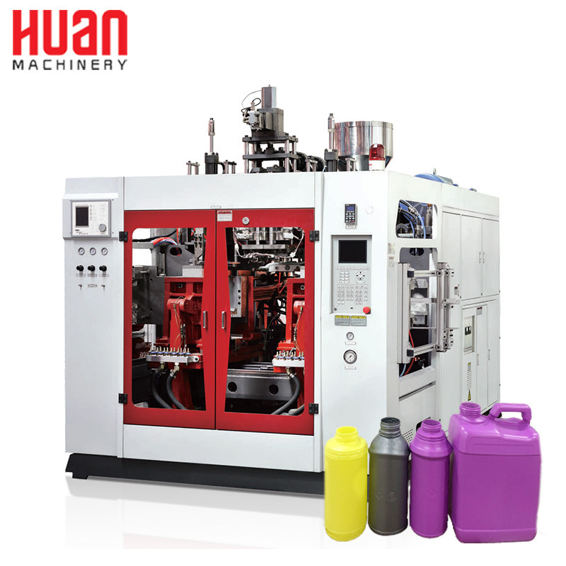 Double station multilayers 1L 2L 3L agrochemical coex canister pesticide bottle extrusion blow molding make machine for sale