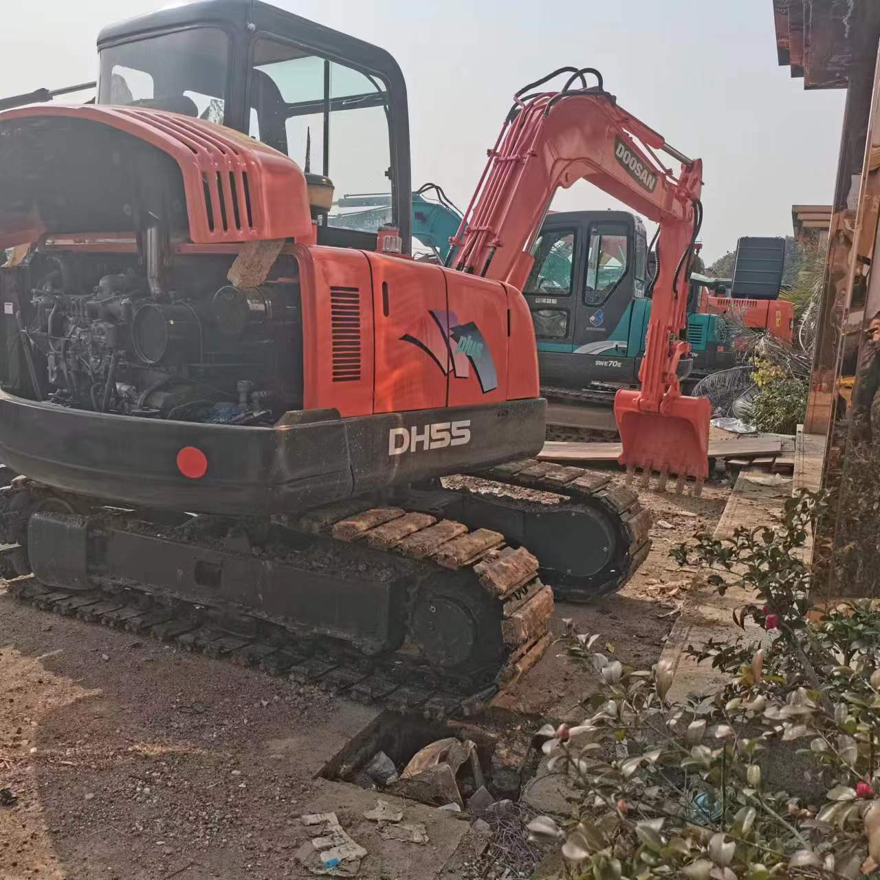 Popular Doosan 55 Second Hand Excavator, Doosan DH55 Digger Mini Used Excavator