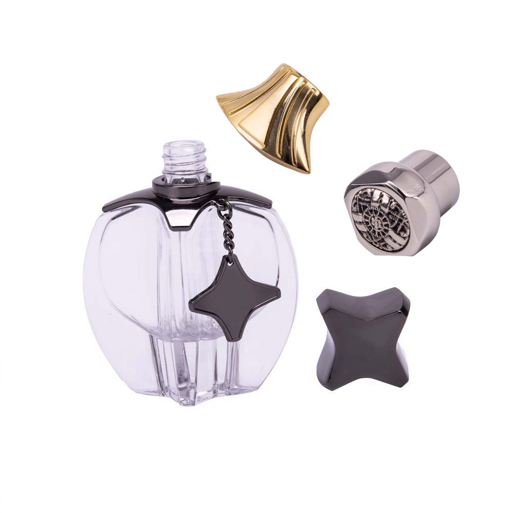 perfume bottle with flower cap