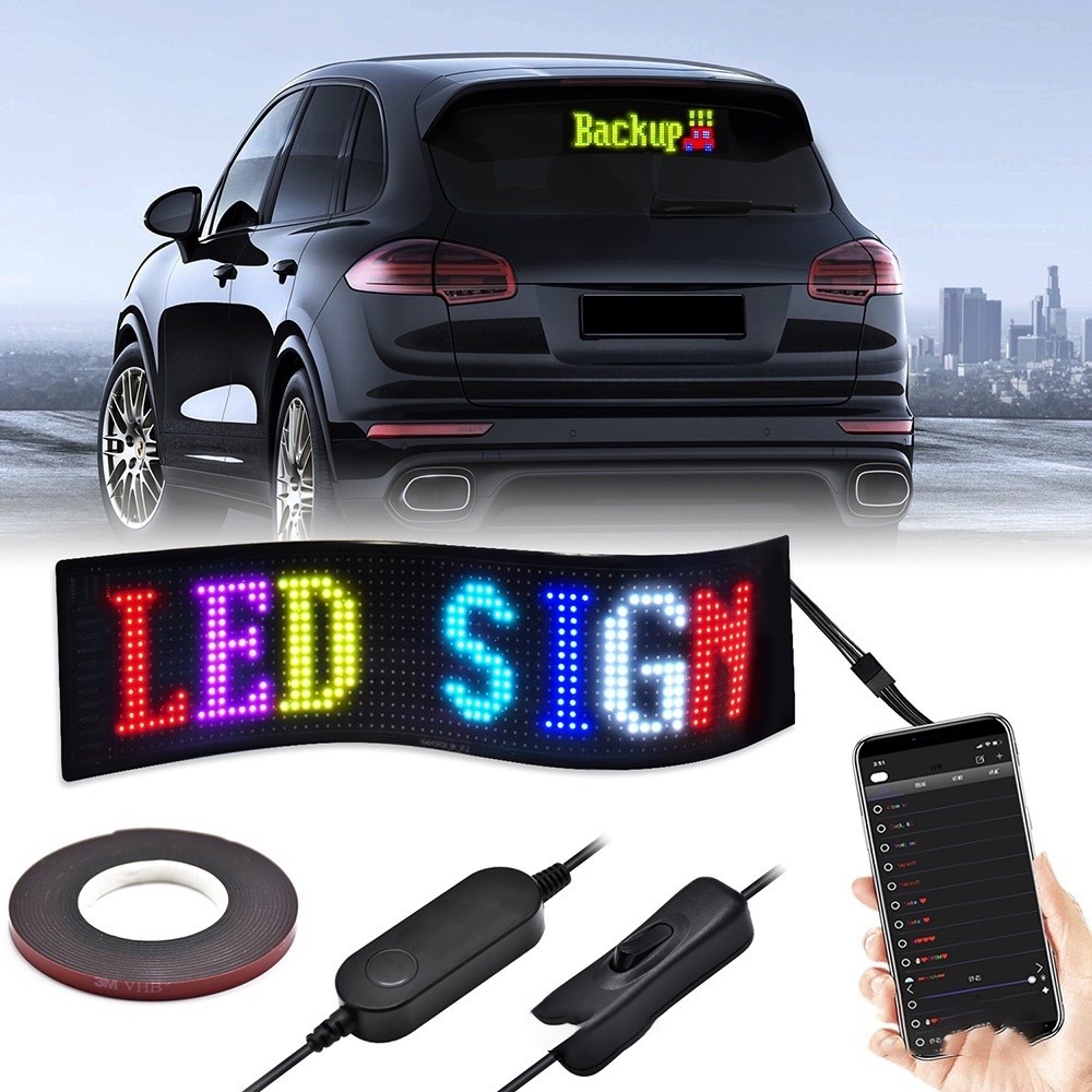 Car LED Programmable Sign Board Digital Message Scrolling Moving Advertising Display LED Screen Panel for Car