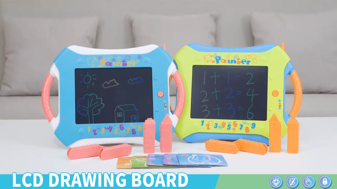 LCD Writing Tablet, 10 Inch Colorful Toddler Doodle Board Drawing Tablet Erasable Reusable Electronic Drawing Pads