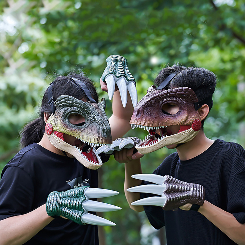 Dinosaur Mask with Opening Jaw, Dinosaur Toys Head Halloween Festival Dinosaur Costumes Party Masquerade Mask