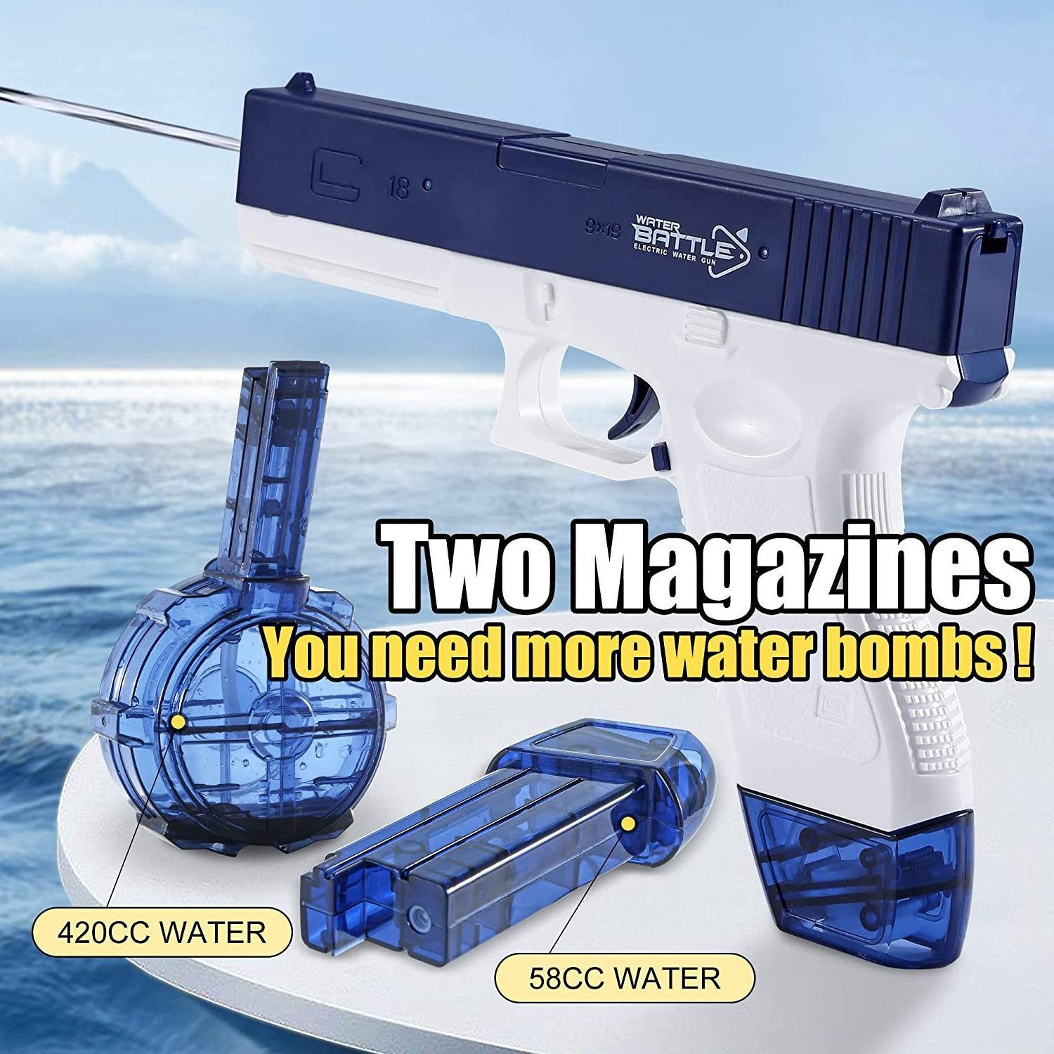 Songkran Fast Delivery Electric Water Guns for Adults Up to 32 FT Range Automatic Water Guns High Capacity Strongest Water Pool