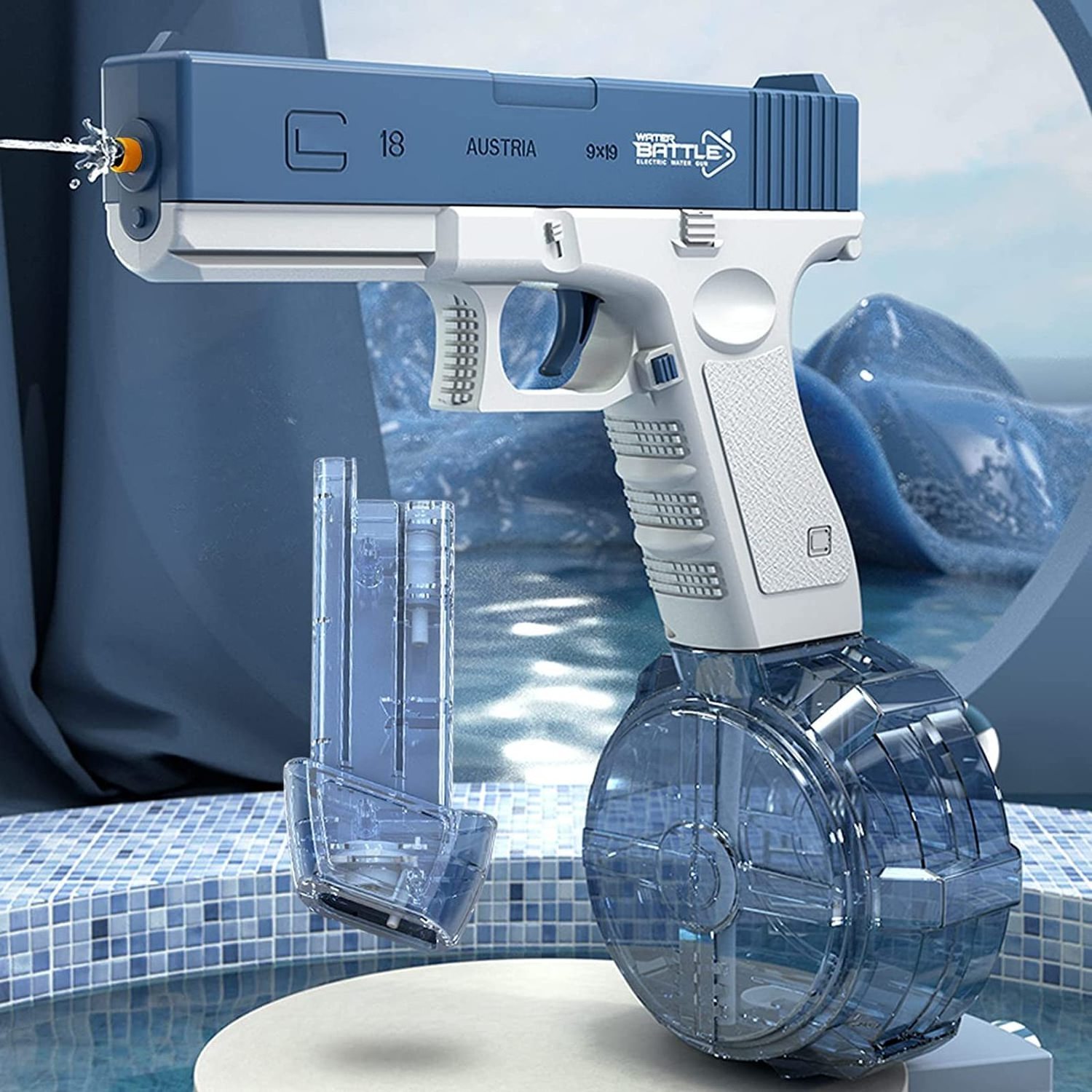 Songkran Fast Delivery Electric Water Guns for Adults Up to 32 FT Range Automatic Water Guns High Capacity Strongest Water Pool