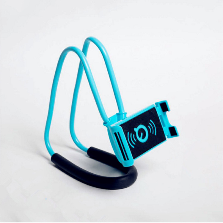 Metal cell phone neck Strap holder colorful lazy desk holder for smart phone