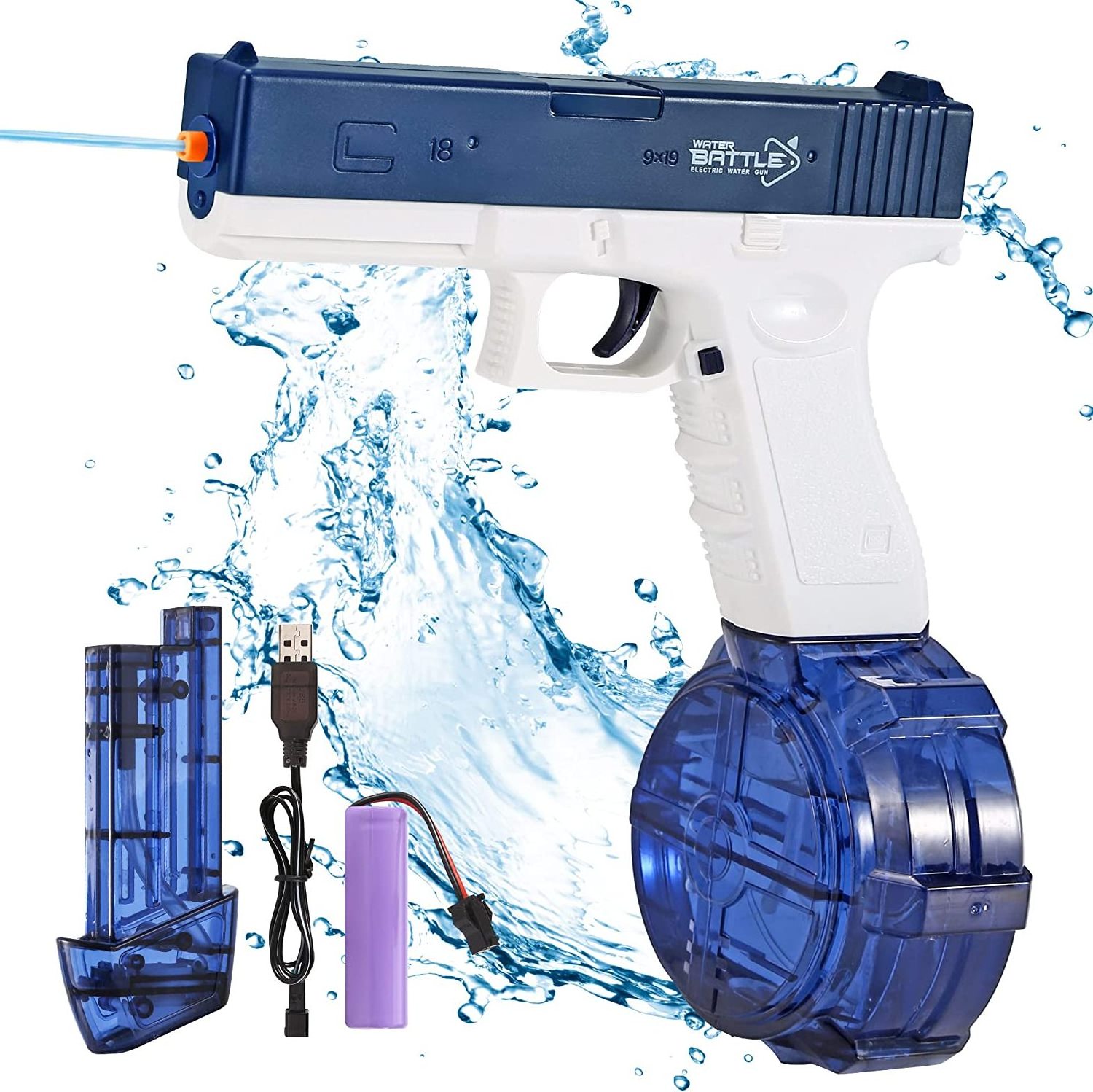 Songkran Fast Delivery Electric Water Guns for Adults Up to 32 FT Range Automatic Water Guns High Capacity Strongest Water Pool