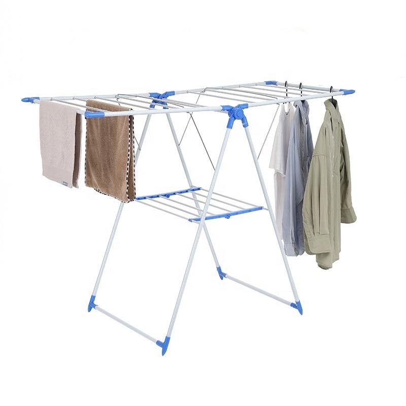 High Quality Space Saving Laundry Rack Wing Shape Folding Clothes Drying Rack