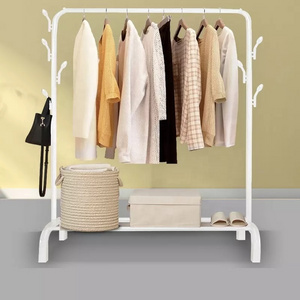 High Quality Single Pole Floor Standing Shoes Rack Clothing Garment Hanger Rack