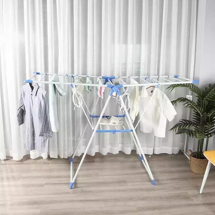 Wholesale Balcony Airfoil  Folding Hanger Shoes Clothes Drying Rack