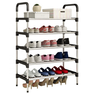 Factory Direct 5 layers Multilayer Shoes Storage Organizer Shelf Metal Removable Shoe Rack