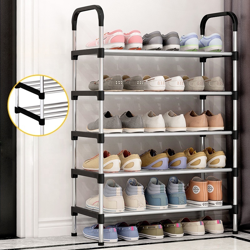 Factory Direct 5 layers Multilayer Shoes Storage Organizer Shelf Metal Removable Shoe Rack