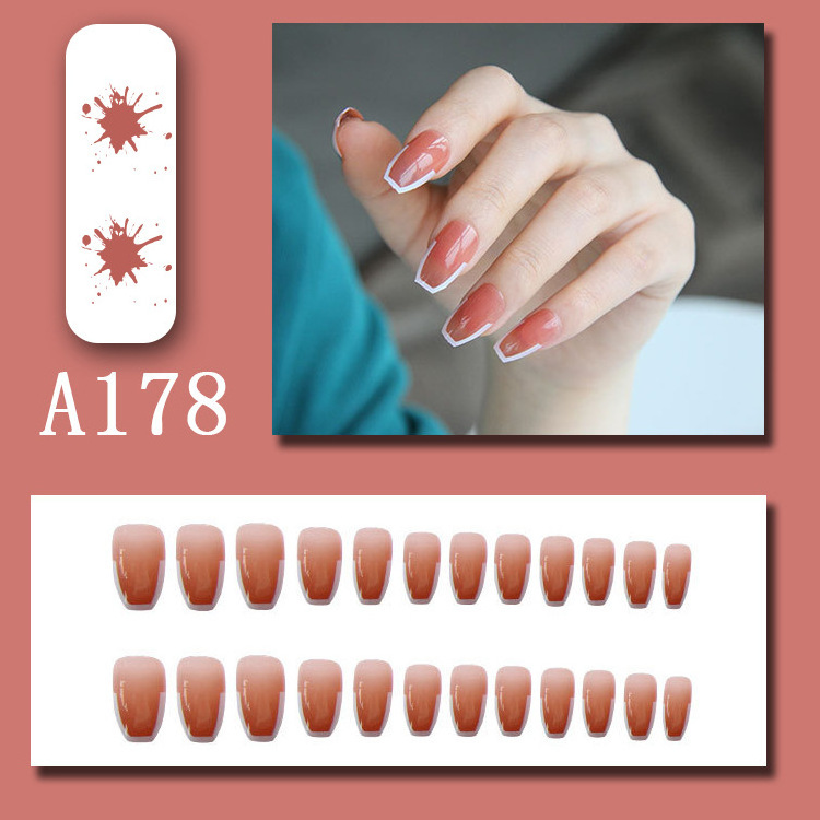 Custom Short Fake Glue On Nails With Designs Flower Faux Ongles False Nails Bridal Manicure Acrylic Glamnetic Press On Nails