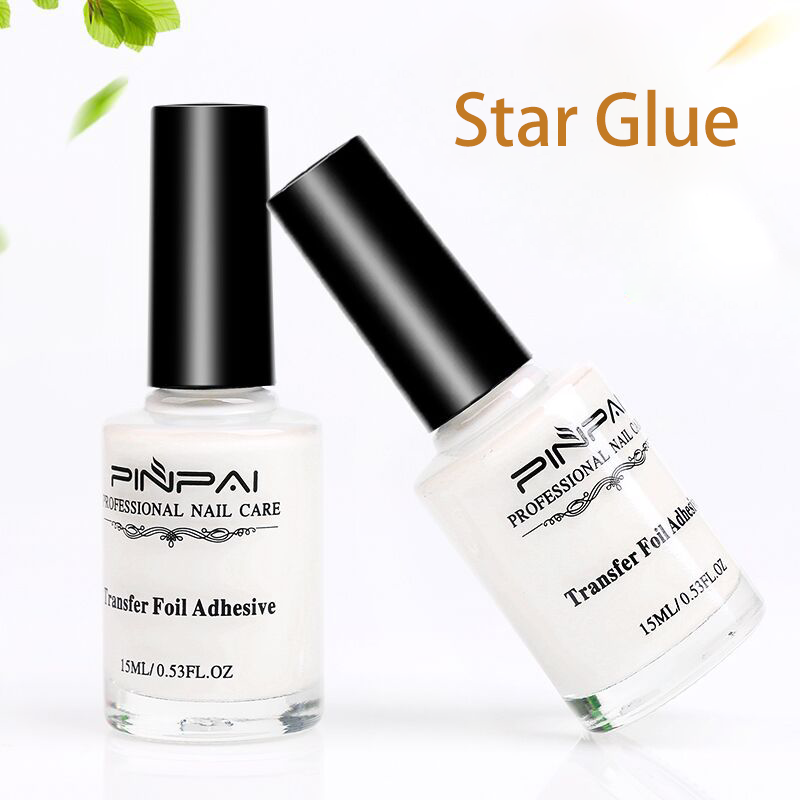 Professional Nail Foil Glue Gel 15Ml Decals Gel Adhesive For Diy Nail Decoration Women Girls Nail Foil Transfer Star Glues