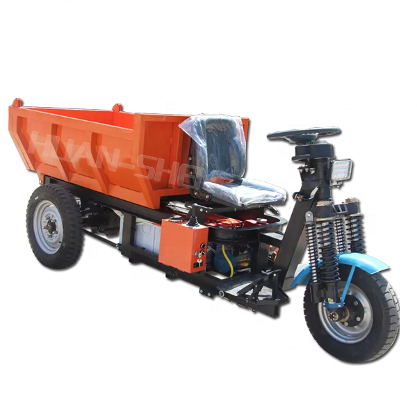 3 Wheels Electric Tricycle Motorcycle Open Dumper Truck 3Tons Carrying Cargo Automatic Hydraulic Lifting System Trike