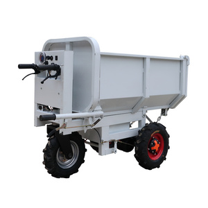 Multi-function manual mini engineering dump cart 800kg heavy duty trolleys 3 wheel electric moving cart