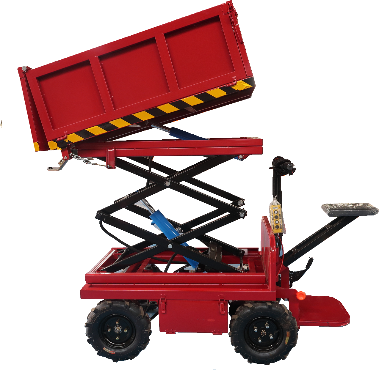 Multifunctional Dump Truck With Electric Lifting Platform