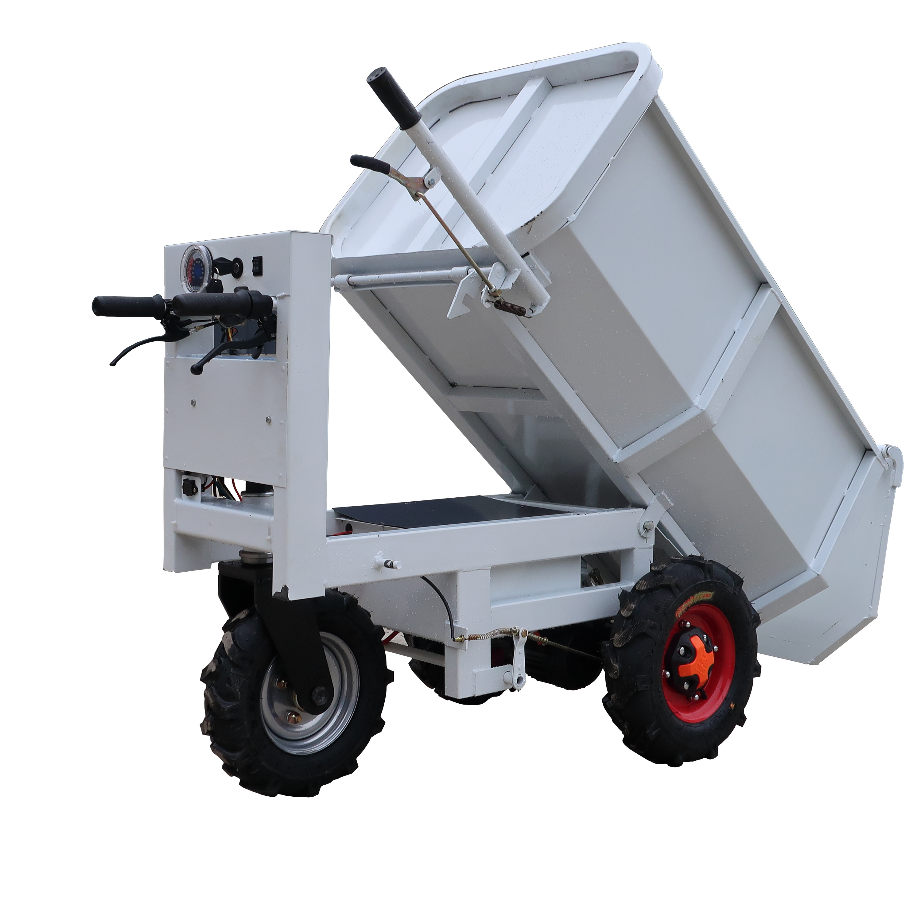 Multi-function manual mini engineering dump cart 800kg heavy duty trolleys 3 wheel electric moving cart