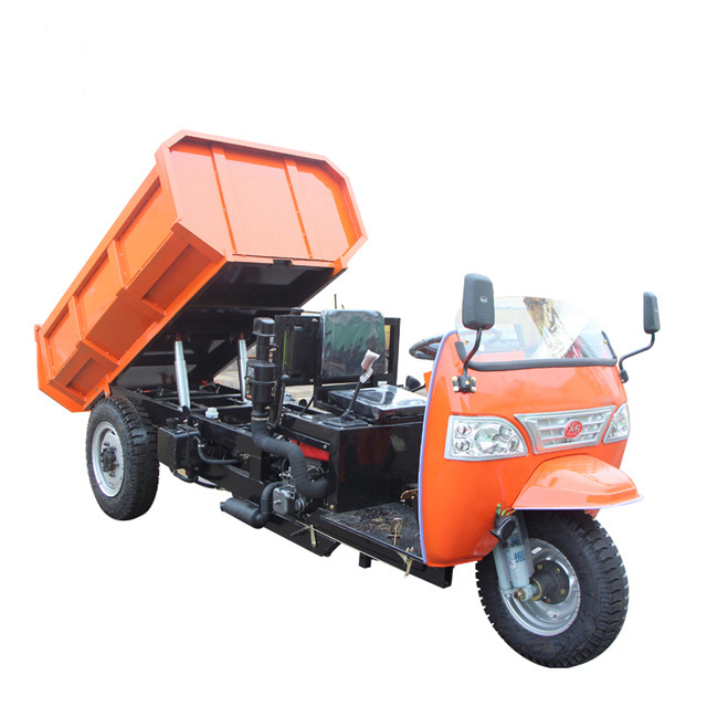 Small Diesel Dumper Tricycle  3000kg Trike 3 ton Tipper Pick Up Diesel Dump Truck for sale