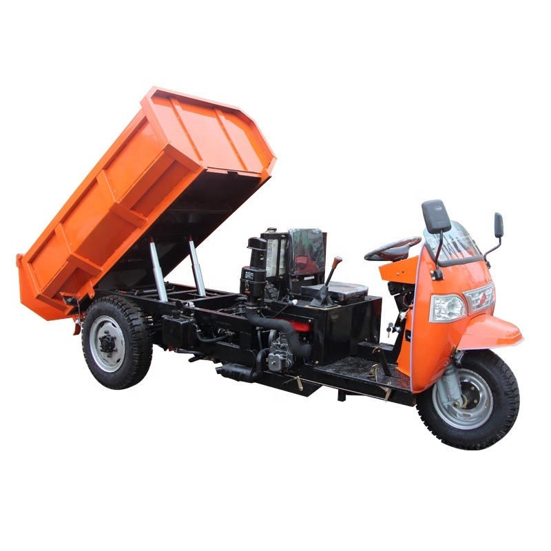 HuanSheng Tricycles With Hydraulic Lift 3 Wheel Dumper Truck For Cargo Delivery Coal Mining Dumper Truck For Sale