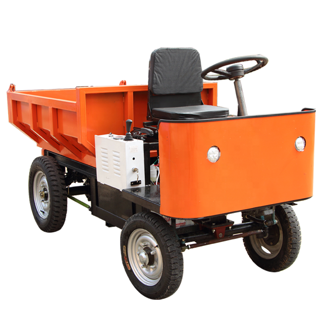 Cheap Widely Used Truck 4 Wheel Drive Small Site Dumper Mini Dump  Electric Four-Wheel Dumper for Sale