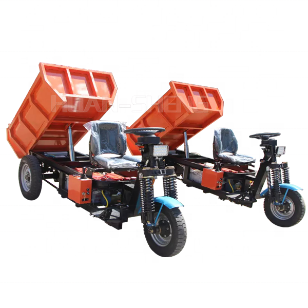 3 Wheels Electric Tricycle Motorcycle Open Dumper Truck 3Tons Carrying Cargo Automatic Hydraulic Lifting System Trike