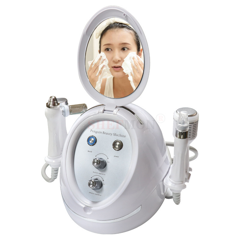 Huanshi Hot Selling 5 in 1 Oxygen Jet Spray Ultrasonic Face Lift Facial Blackhead Extraction Machine With Mirror