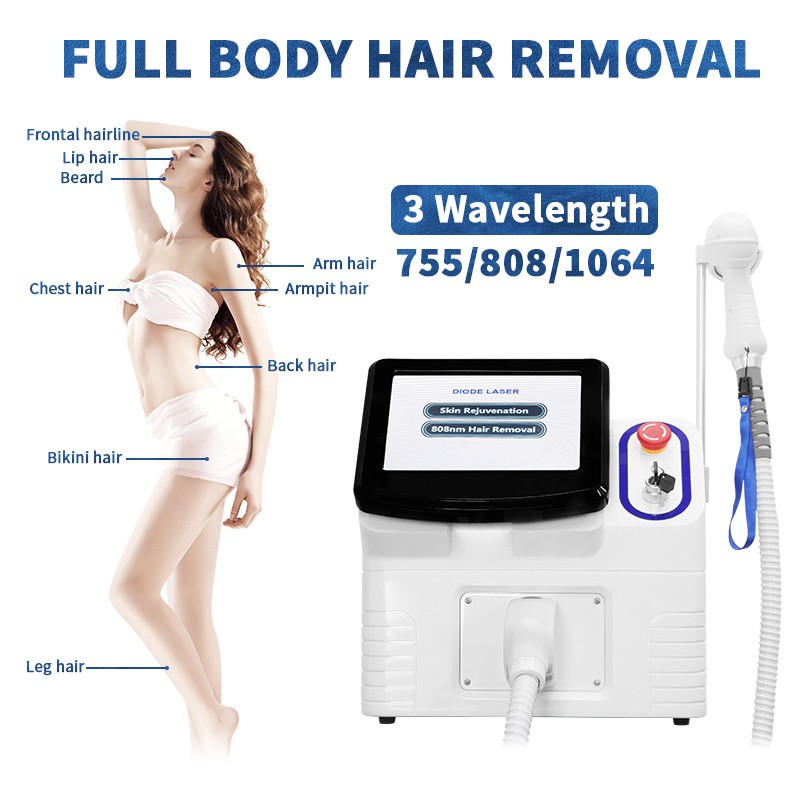 2022 new arrivals diode laser 755 808 1064nm laser diodo 808 hair removal machine