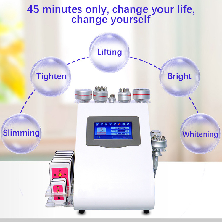 Fast slim 9 in 1 80K cavit Lipo rf cavit slimming machine 80 k professional 6-1