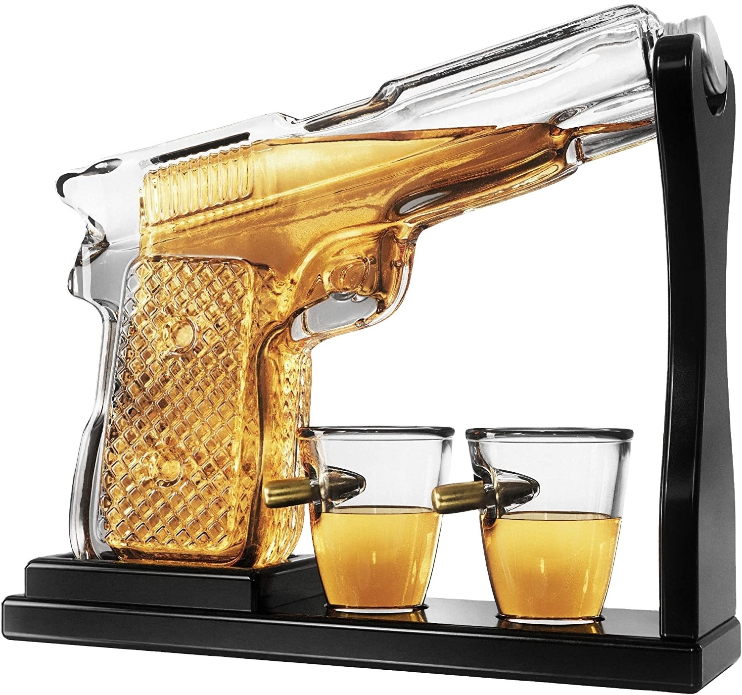 Custom Transparent Ak 47 Gun Shaped Tequila Liquor Glass Bottle For Whiskey Gun Decanter Rifle