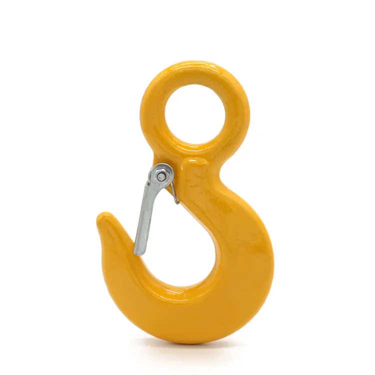 Different Size Alloy Steel Material Eye Sling Hook With Latch lifting Eye hook