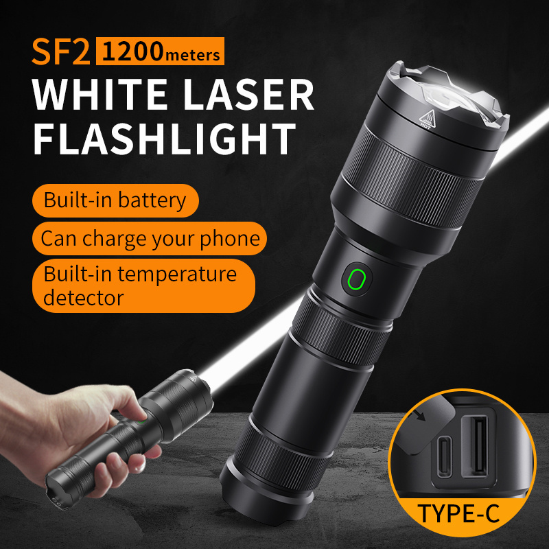 Natfire rechargeable 1500 meter laser led flashlight