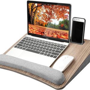 HUANUO Portable Lap Laptop Desk with Pillow Cushion Fits up to 15.6 inch Laptop with Anti-Slip Strip Storage Function for Home