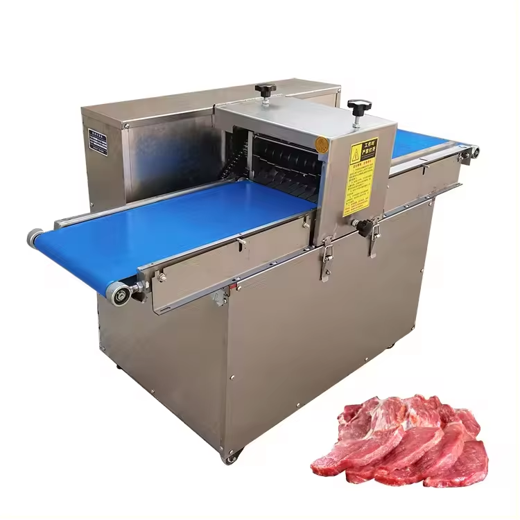 Automatic small meat strips slicing cutting machine Beef Pork Meat Chicken Breast Jerky frozen fresh meat slicer