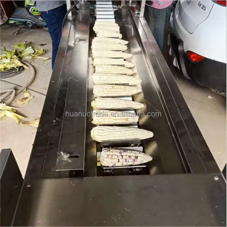 Automatic electric vegetable carrot sweet corn head and tail cutting machine