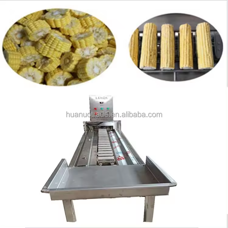 Automatic electric vegetable carrot sweet corn head and tail cutting machine