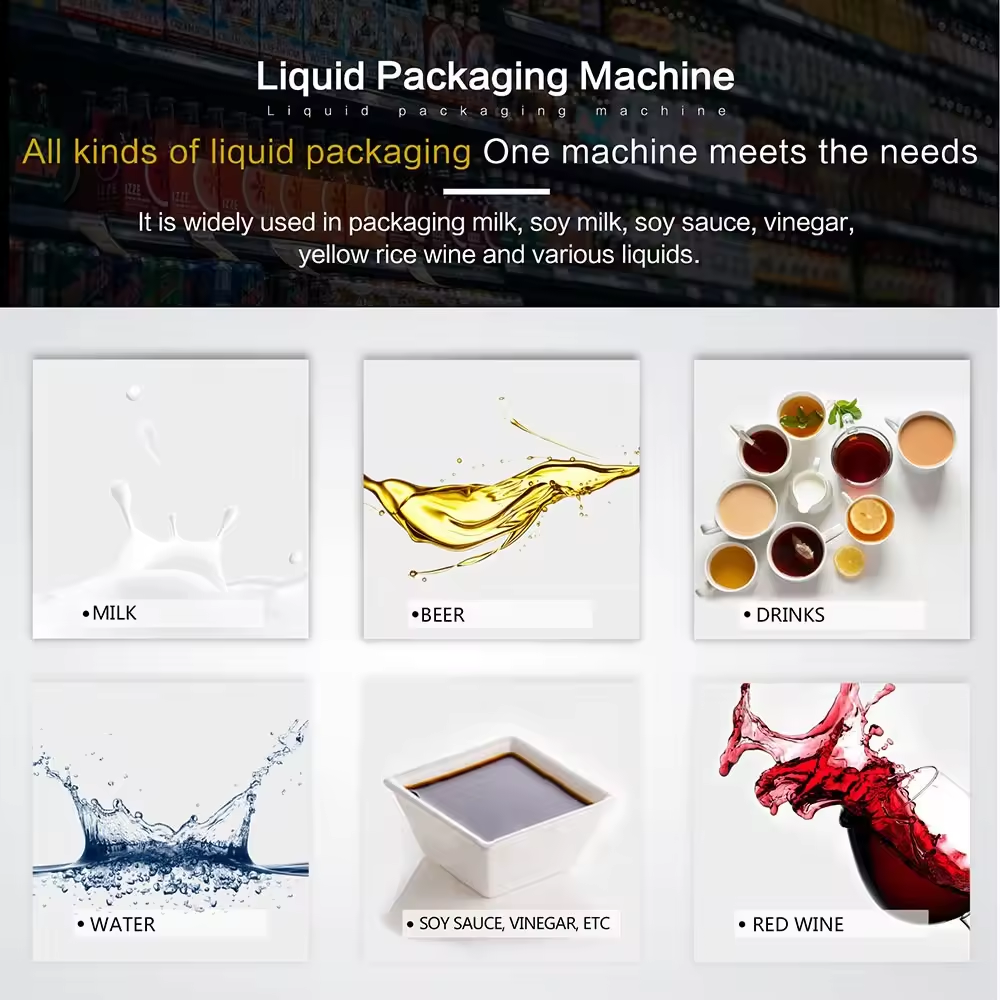 Multifunctional packaging machine Milk juice liquid pure water machine small bag plastic bag water filling machine