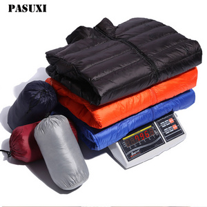 PASUXI Wholesale Custom Logo Light Warm Coat Nylon Black Hooded Winter Bubble Puff Filled Down Puffer Cotton Jacket