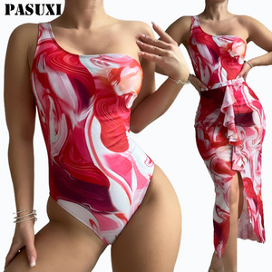 PASUXI Ruffle Micro Bikini Women Swimsuit 2024 New Swimwear Woman Cover Up Thong Bikinis Set 2 Piece Beach Wear Bathing Suits