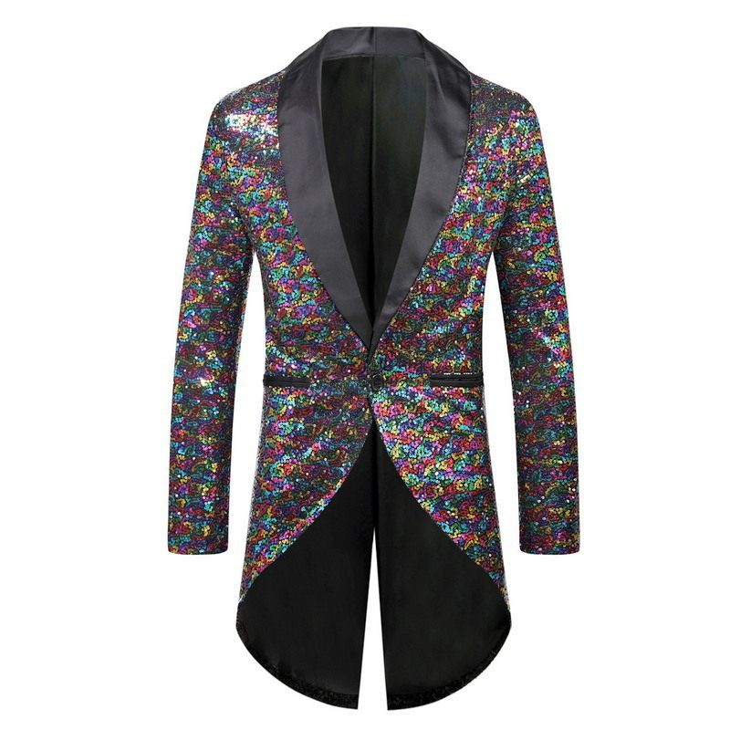 PASUXI Wholesale Autumn And Winter New Fashion Sequined Casual Suit Men's One Button Slim Fit Suit Tuxedo