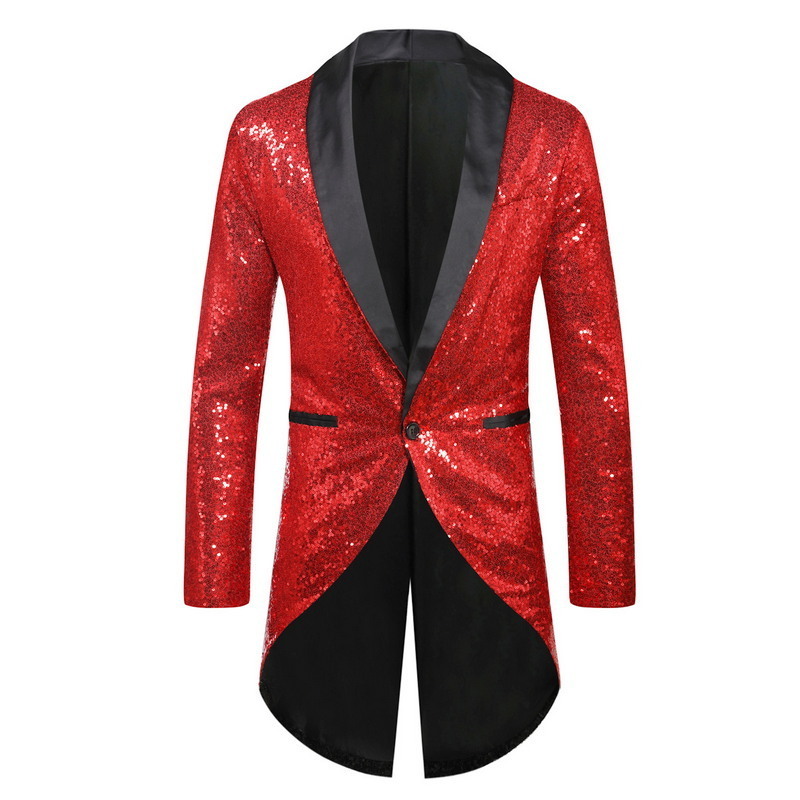 PASUXI Wholesale Autumn And Winter New Fashion Sequined Casual Suit Men's One Button Slim Fit Suit Tuxedo