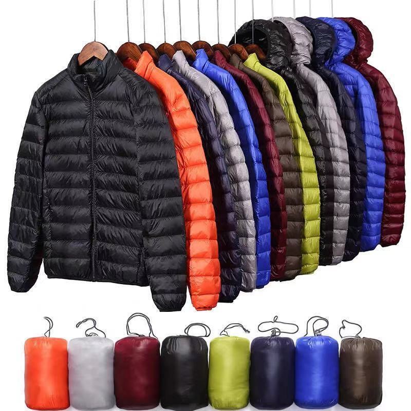 PASUXI Wholesale Custom Logo Light Warm Coat Nylon Black Hooded Winter Bubble Puff Filled Down Puffer Cotton Jacket