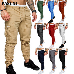 PASUXI Custom Logo Joggers For Men Sports Fitness Pants Mens Trackpants Tie Up Pants Custom Joggers Men