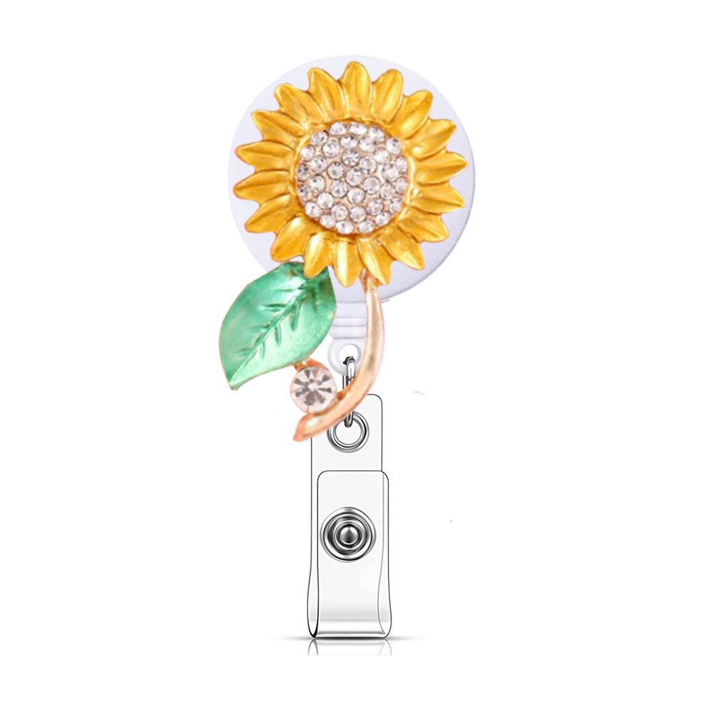 Crystal Tortoise animal Retractable Badge Holder Reels with Belt Clip ID Card Holder Name Badge Reel Clips for Students Teachers