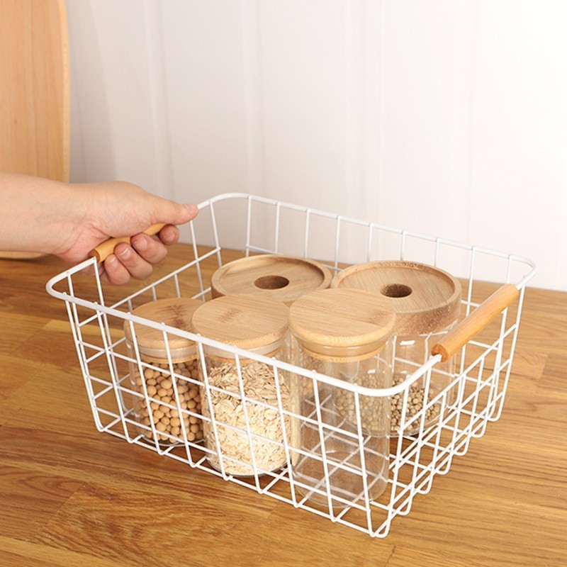 Kitchen Cabinet Pull-in Basket Stainless Steel Wire Mesh Basket