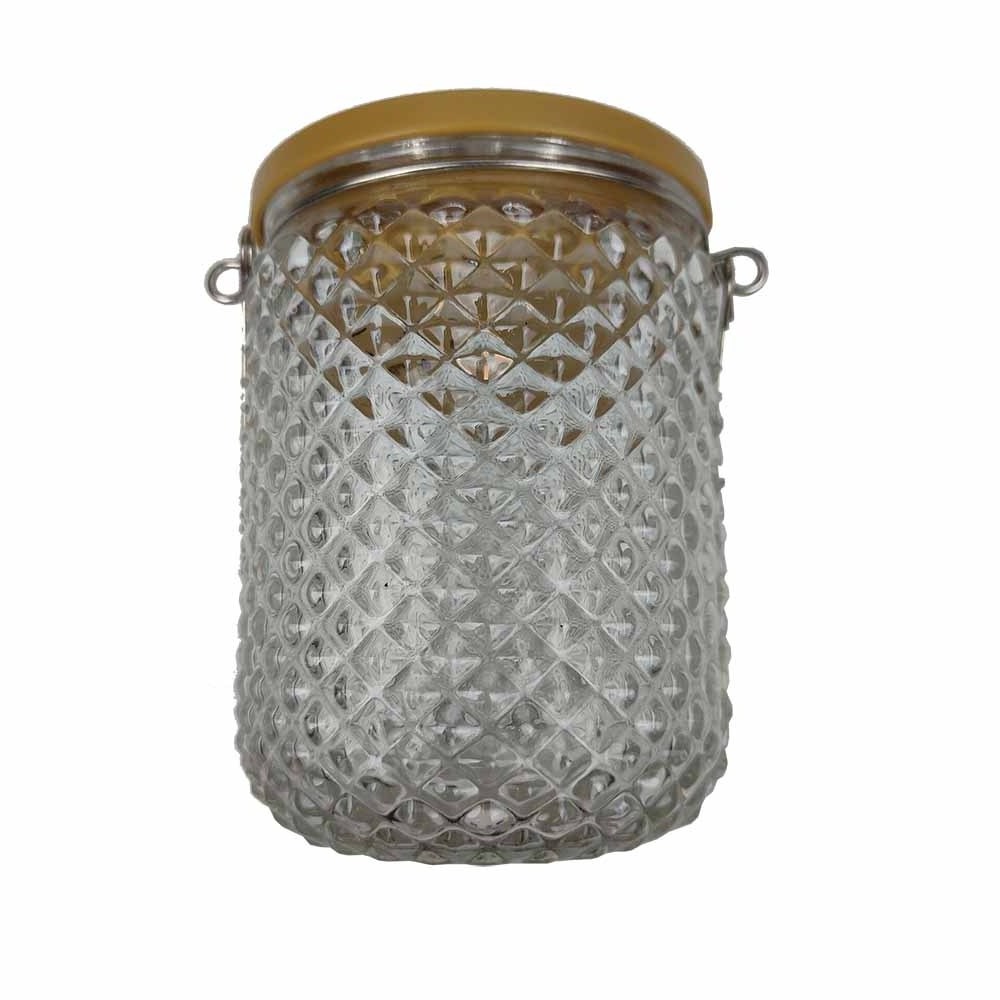 Retro Solar LED glass jar lamp, garden decorative lamp for balcony, yard, outdoor table, pub.